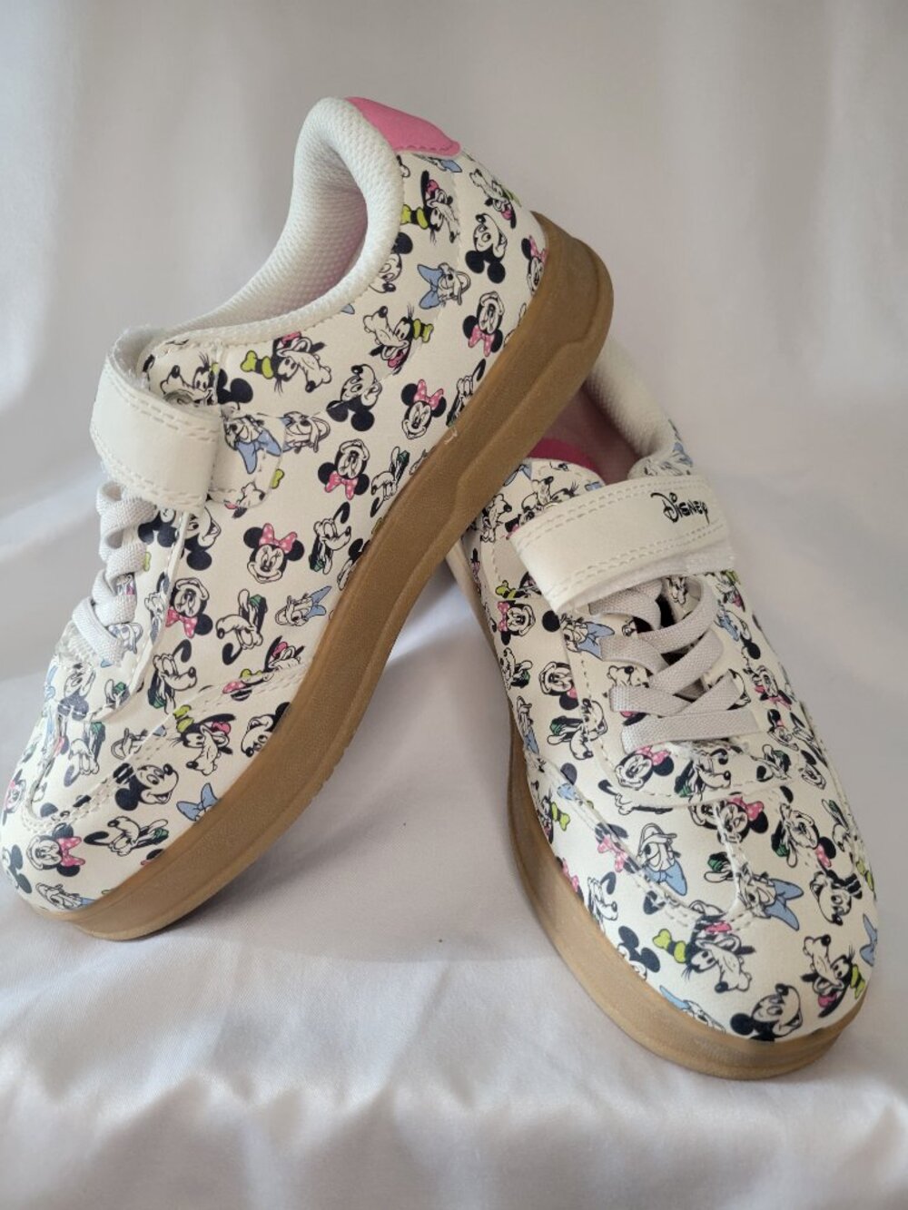 Disney Mickey & Friends Kids Sneakers Character Print Gum Sole Size 1